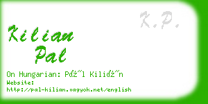 kilian pal business card